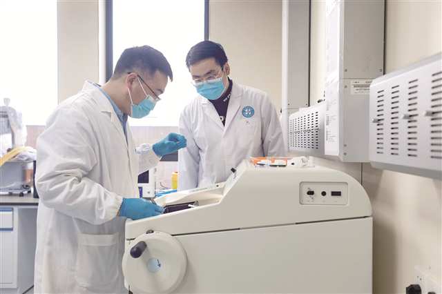病理技术平台正在进行实验比对 摄/雷键